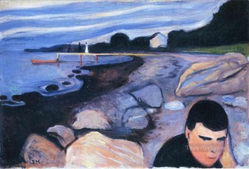 Artworks in 150 Subjects Painting - melancholy 1892 Edvard Munch Expressionism
